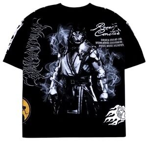 Civil Regime Mortal Kombat Scorpion Tee Mens Large Black Short‎ Sleeve Graphic